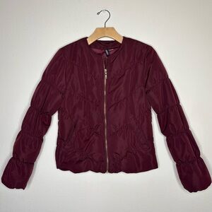 H&M Deep Burgundy Puffer Jacket